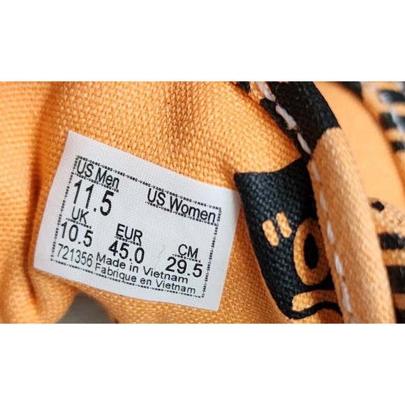 Vans Men\'s Era Logo Mix Canvas Skate Tangerine Black Size US 11.5 EU 45 main image 4